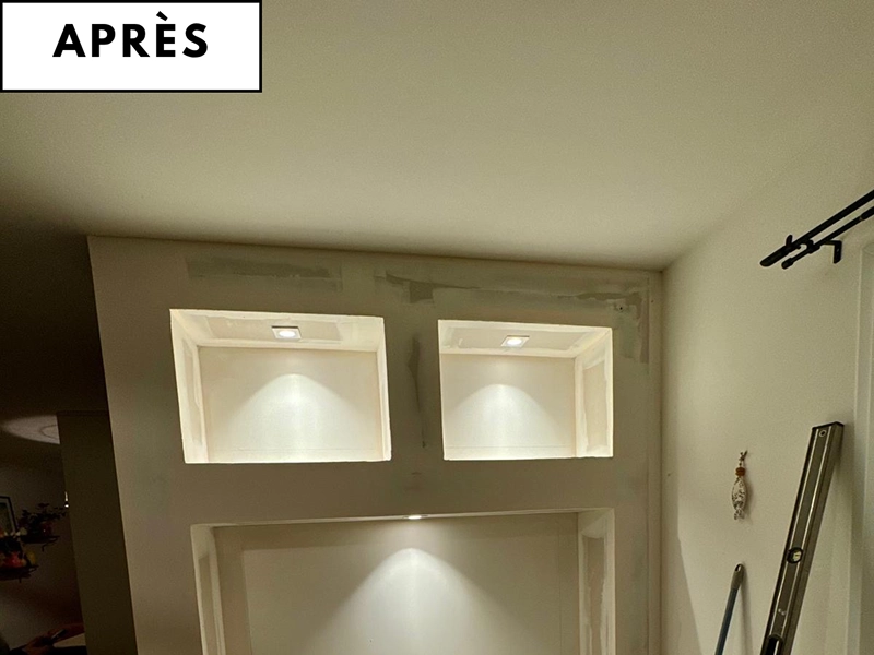 Mobilier en placo personnalisé avec éclairage à Caen